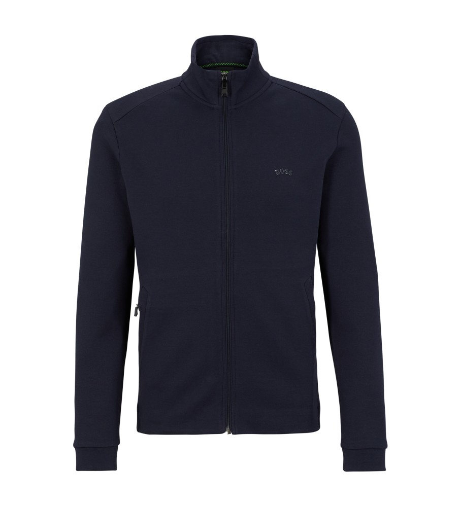 Moletom BOSS Skaz Curved Navy