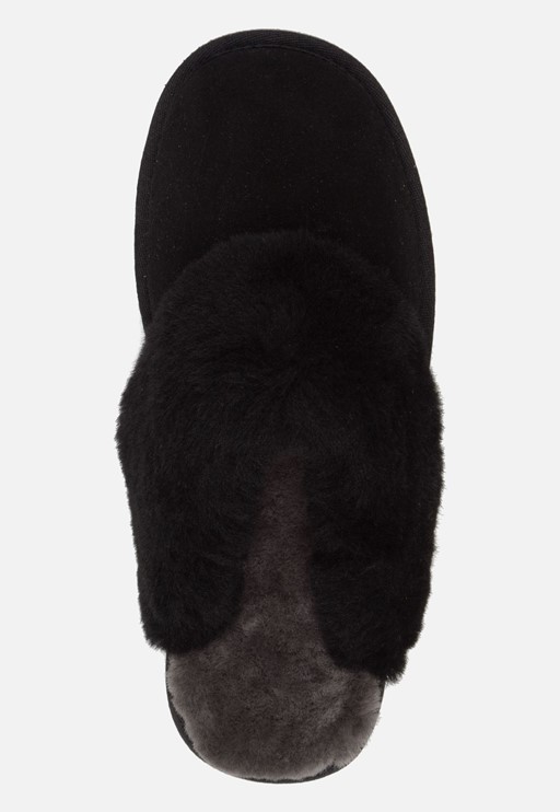 Warmbat Flurry Pantoffels zwart Suede