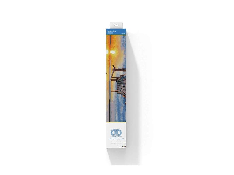 Diamond Dotz Bastelset Diamond Painting Sonnenuntergang See DIY-Kunstwerk