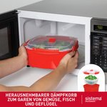 Boîte pour micro-ondes MEDIUM STEAMER, 2,4 l, rouge