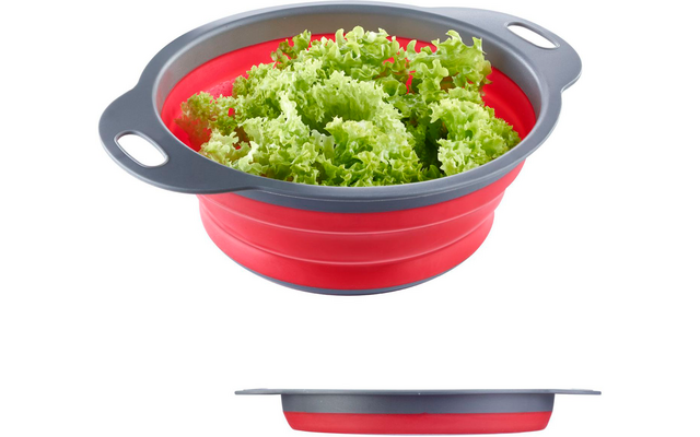 Westmark Seiher Maxi faltbar 22 cm rot/grau