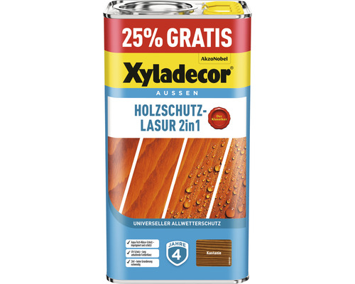 XYLADECOR houtbeits, kastanje, 4+1 L (+25%) vrij