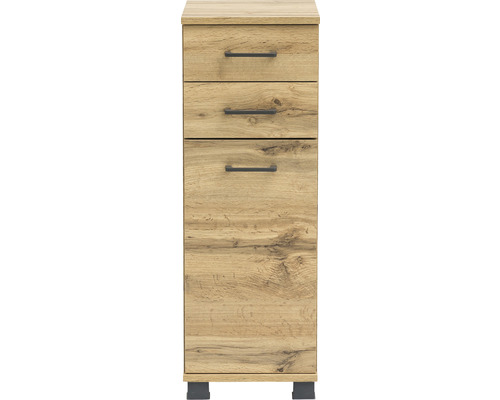 Onderkast van Möbelpartner Nora, afmetingen (B x H x D): 30,3 x 88,6 x 32,6 cm, eiken landelijke stijl