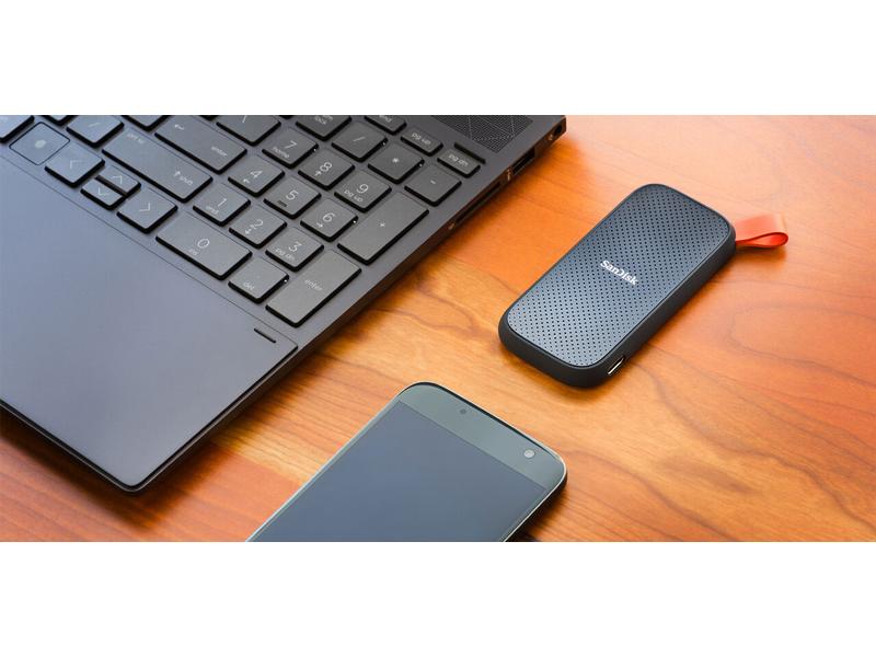 SanDisk Externe SSD Portable 2000 GB Externe SSD mit einer Lesegeschwindigkeit von 800 MB/s