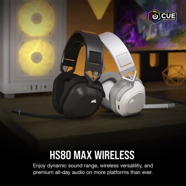 Corsair HS80 Max trådløse gaming-høretelefoner (grå)