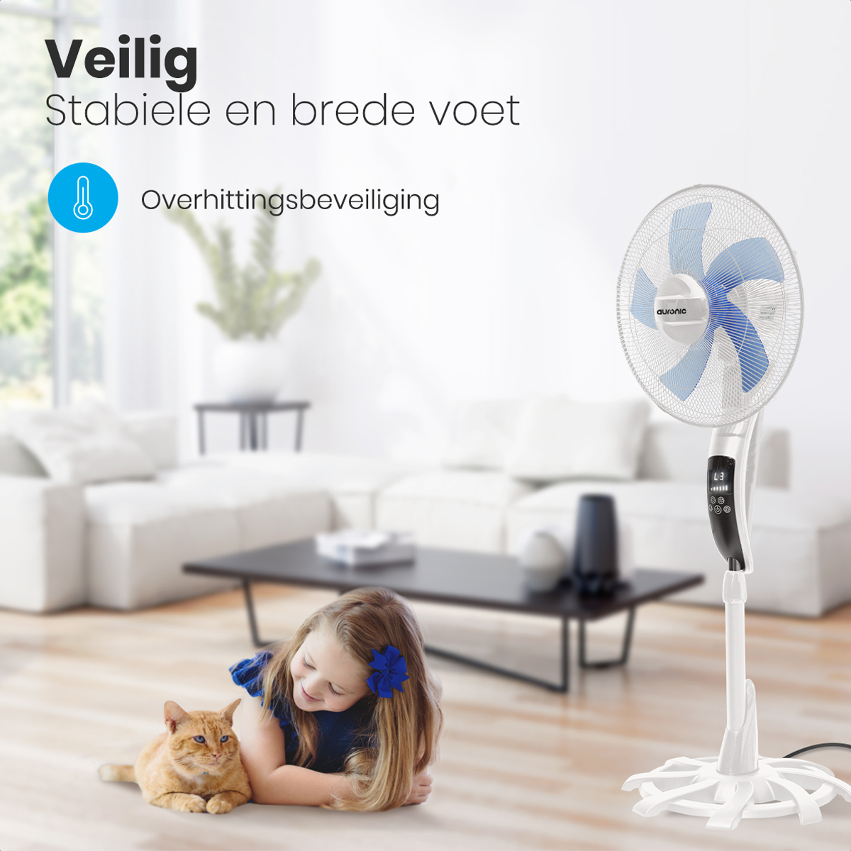 Auronic statiefventilator met afstandsbediening - White