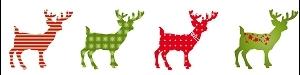 EMBELLISSEMENTS RENNE BOIS PEINT 4CM X8 PIECES