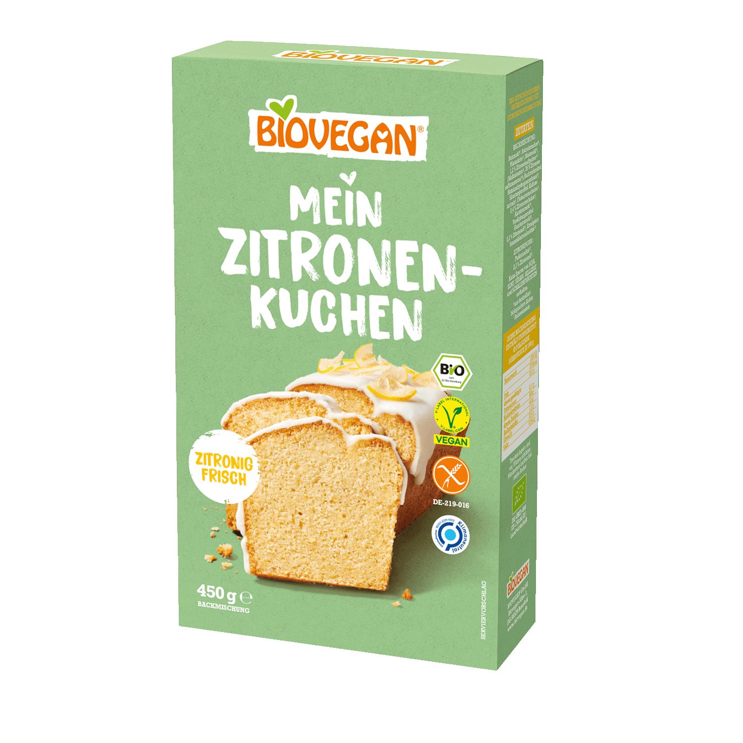 Biovegan Backmischung Mein Zitronenkuchen