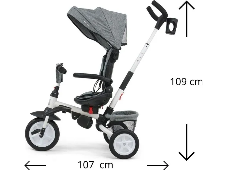 Milly Mally Milly Mally Trehjulet cykel 6i1 Stanley Grå