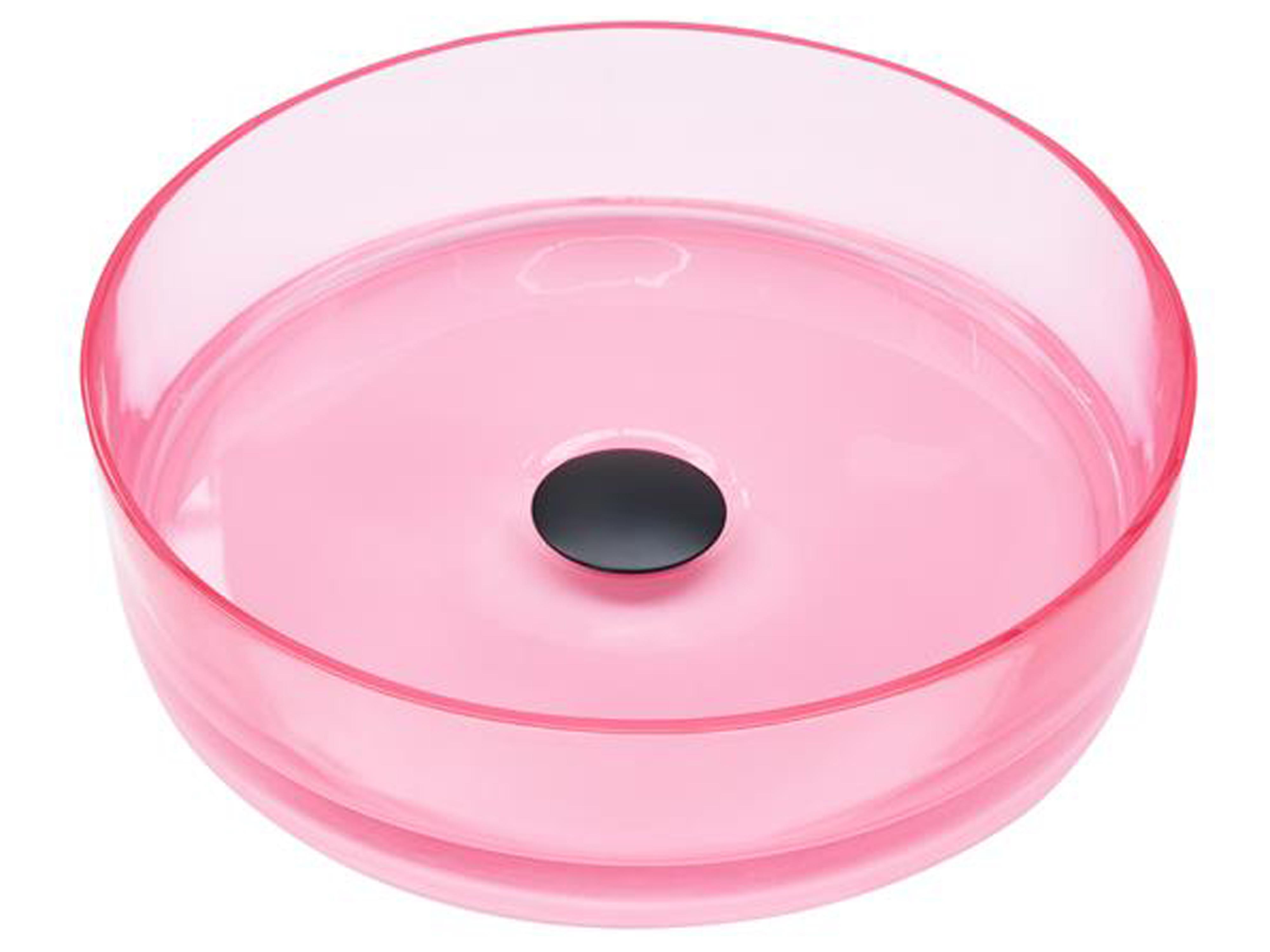 Wastafel voor aanrechtblad TOLOSA ⌀ 36 cm Solid surface Roze
