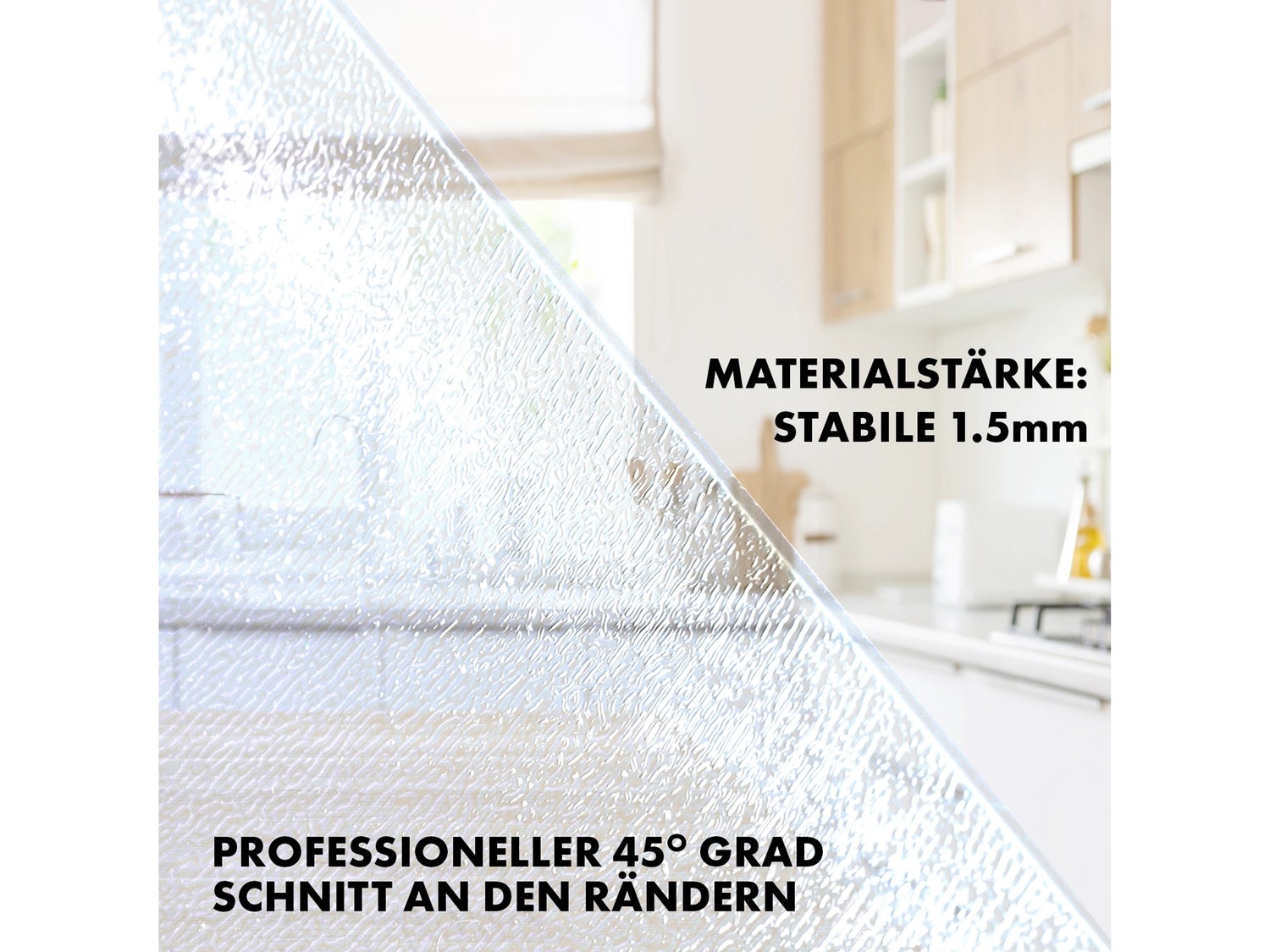 KARAT Tafelfolie Empire met Afgeschuinde Rand Transparant 50 x 50 cm