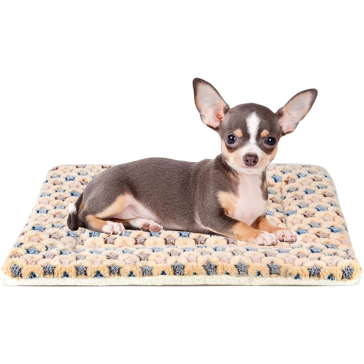 Seng for hund / katt lammeull / flanell flerfarget