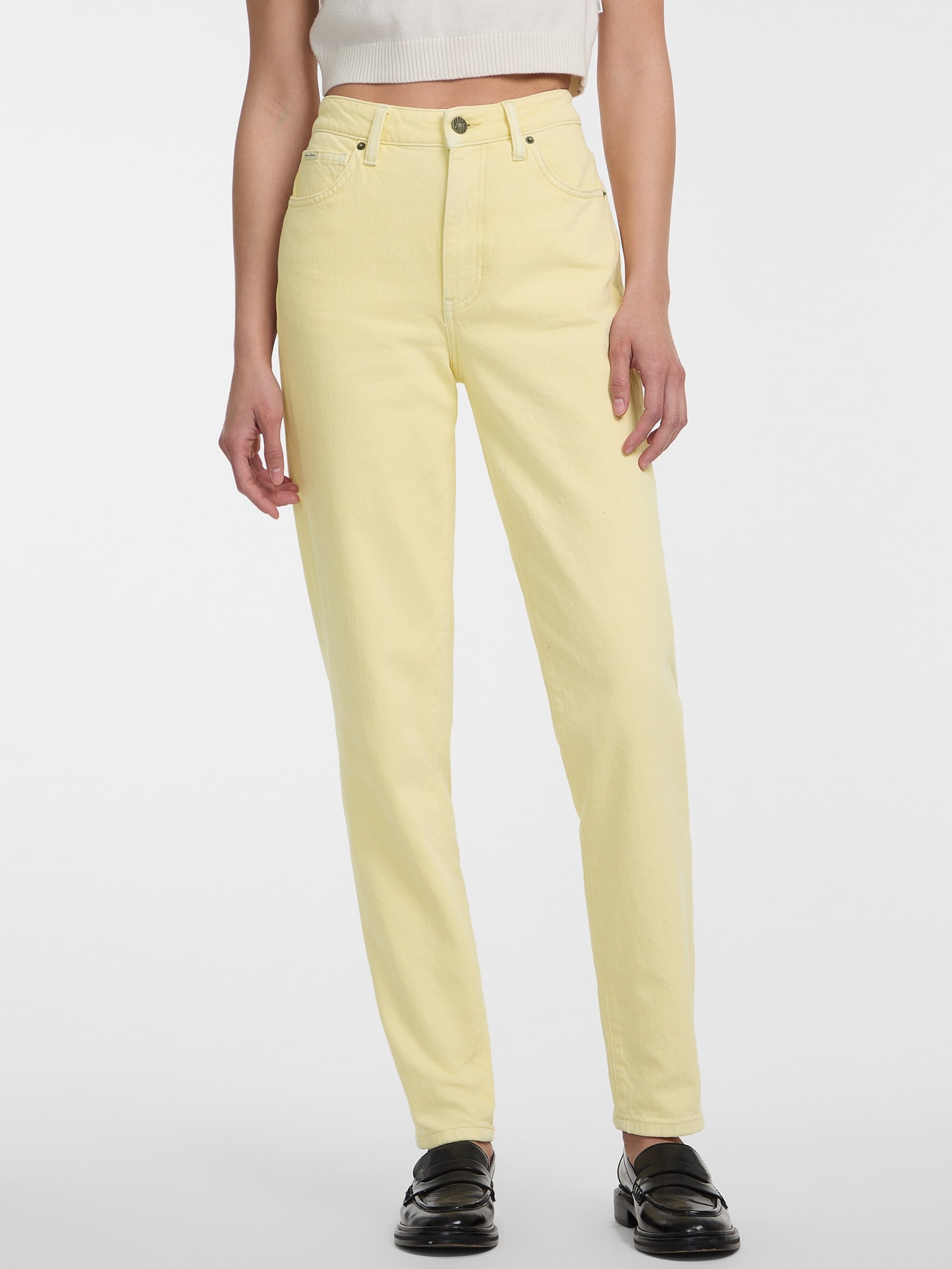 Calça jeans estilo mãe G06