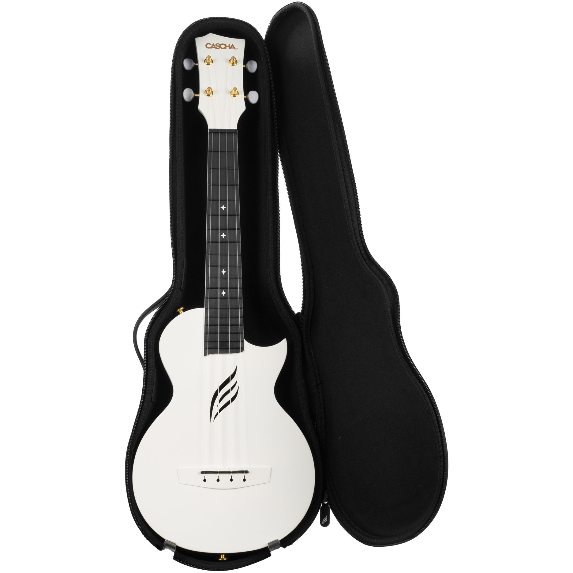 Cascha HH 2286 carbon fiber concert ukelele set wit
