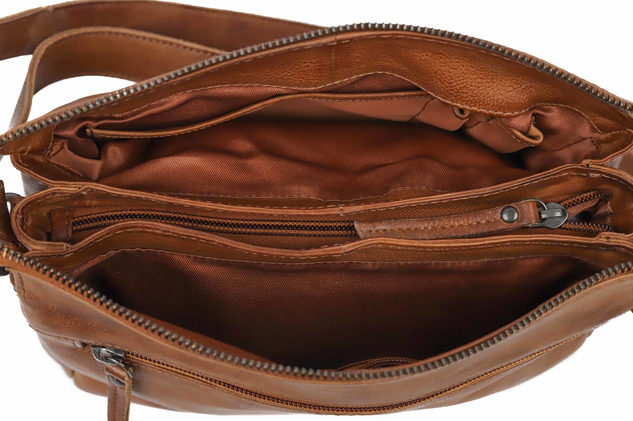 Schoudertas 'Natascha' cognac - CP 1743 Cognac