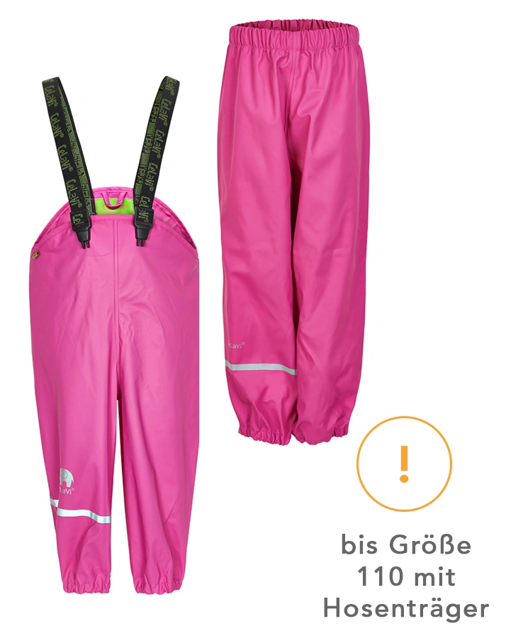 Regenset 2-teilig abnehmbare Kapuze pink
