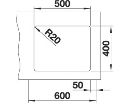 Blanco ETAGON 500-U spoelbak, 530 x 460 mm, wit, 522231