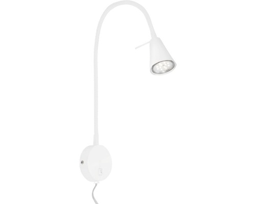 LED-bedlamp 400 lm 3000 K met flexibele arm H 45 cm wit