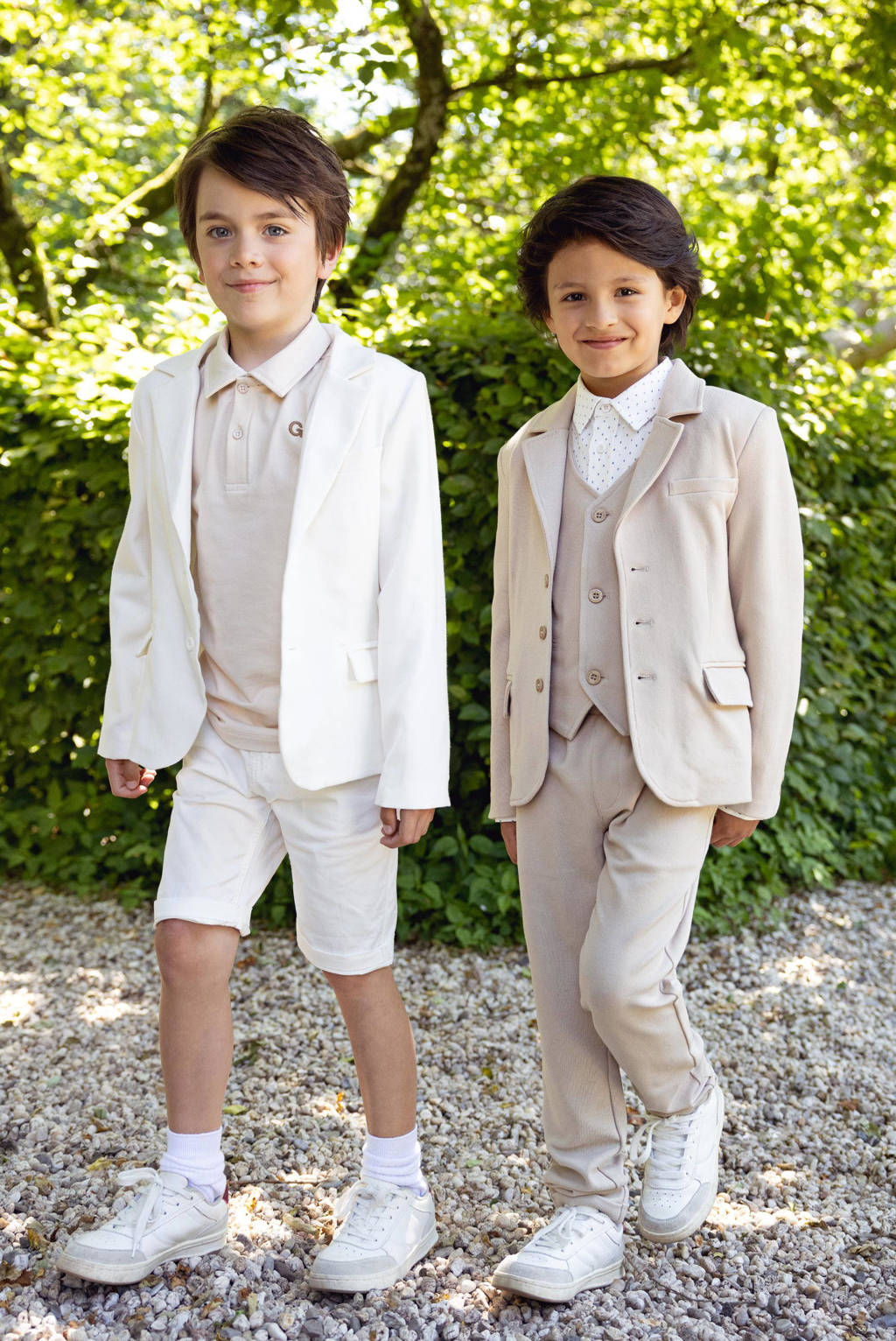 Le Chic Garcon regular fit broek DONKIR ecru