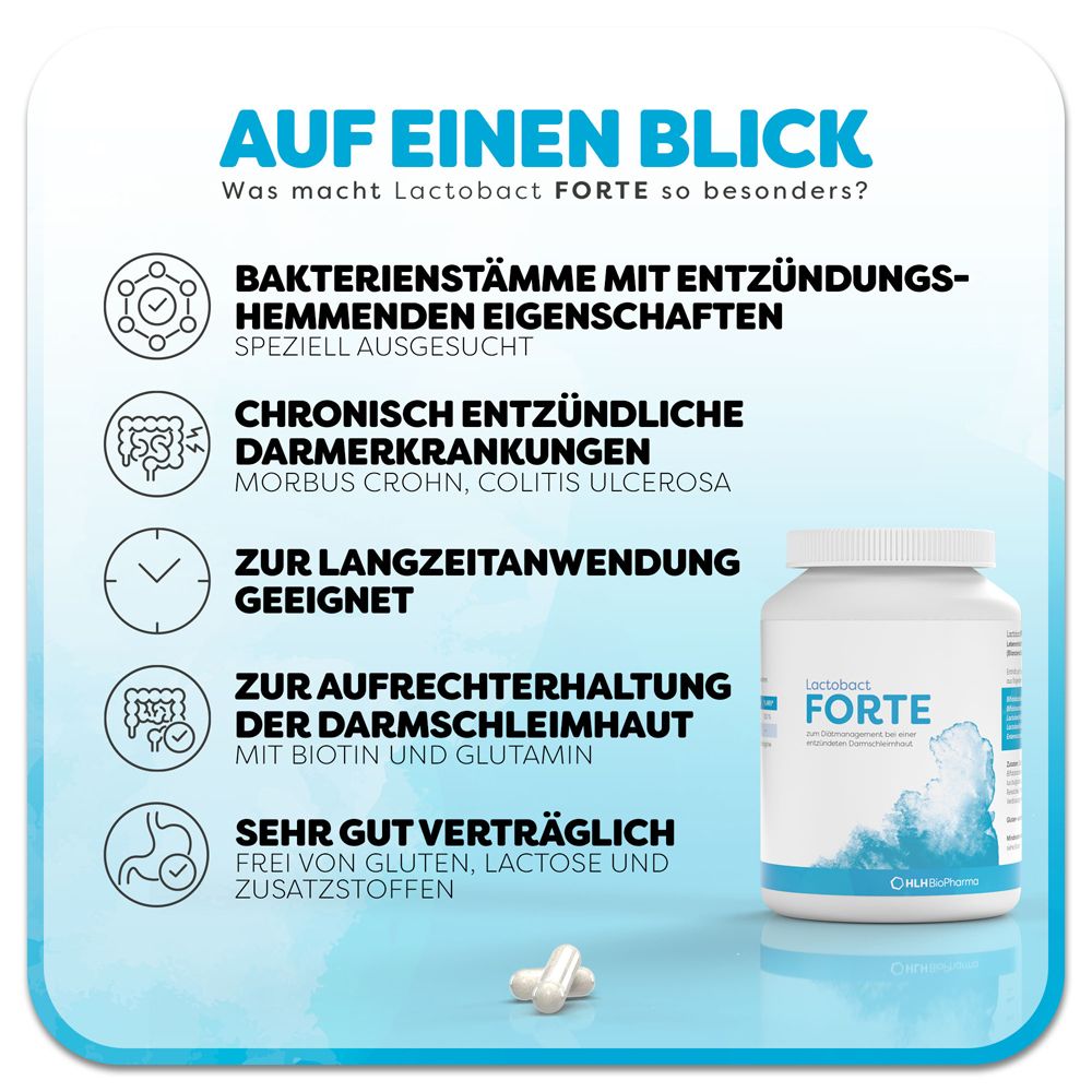 Lactobact FORTE - Natürliche Hilfe bei einer entzündeten Darmschleimhaut