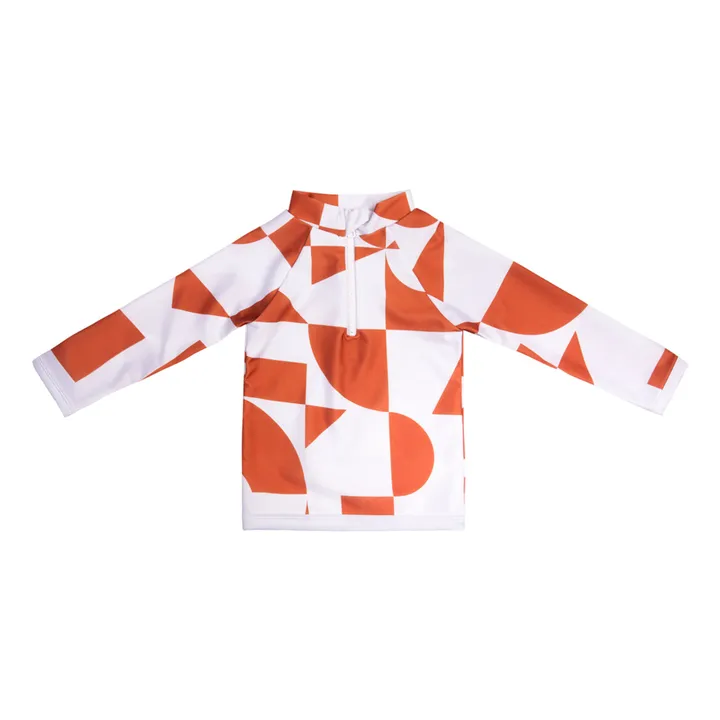 Juillet Juillet T-Shirt Anti-UV Matière Recyclée Géométrique | Terracotta