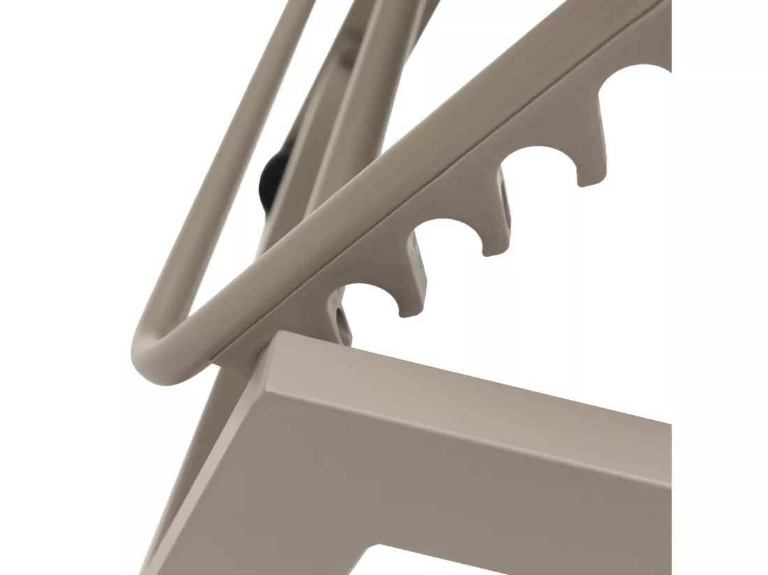 Bain de soleil BARBADOS en textilène taupe - aluminium taupe - HAPPY GARDEN