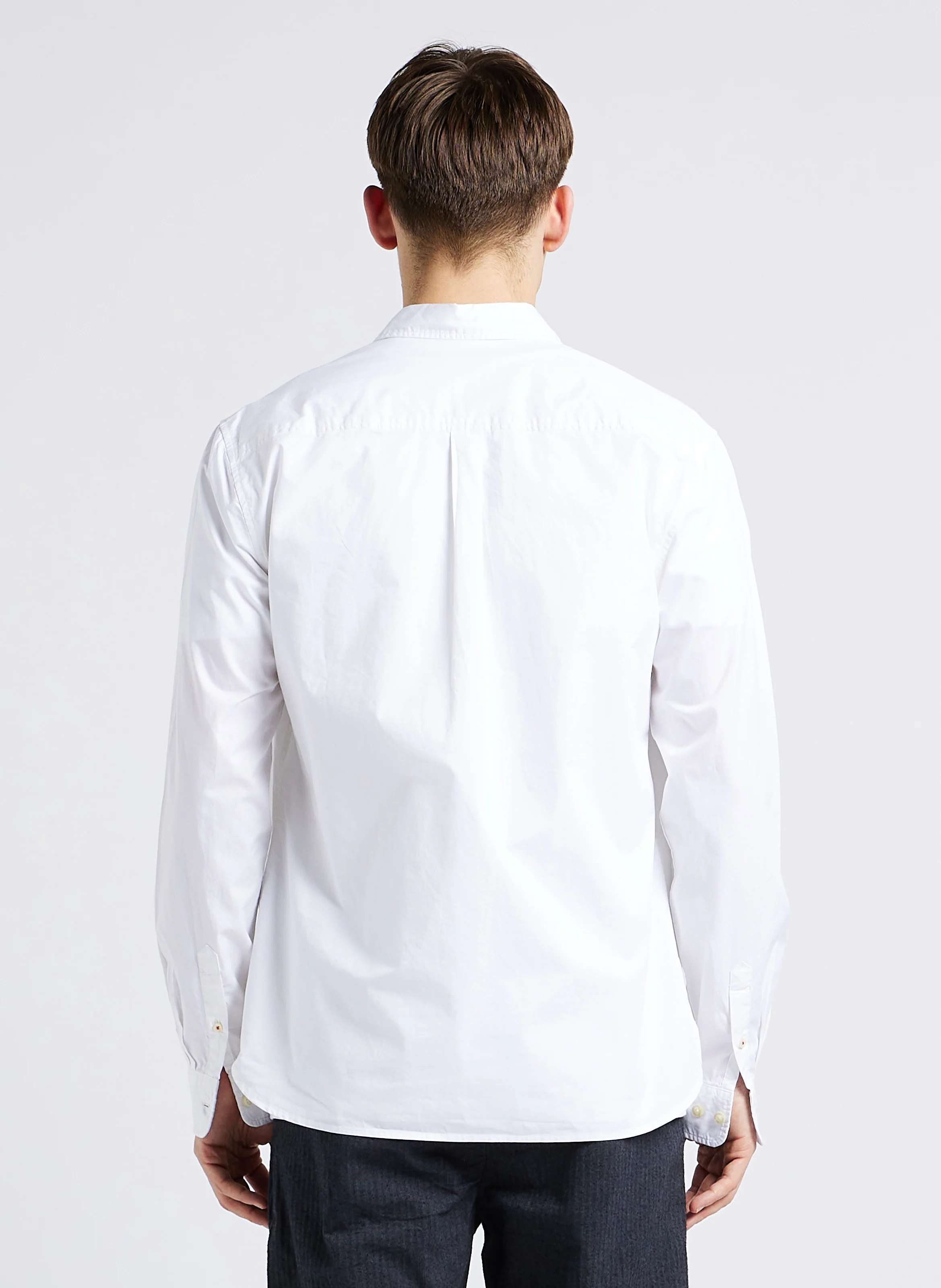 ALF - Chemise droite col classique en coton bio | Blanc