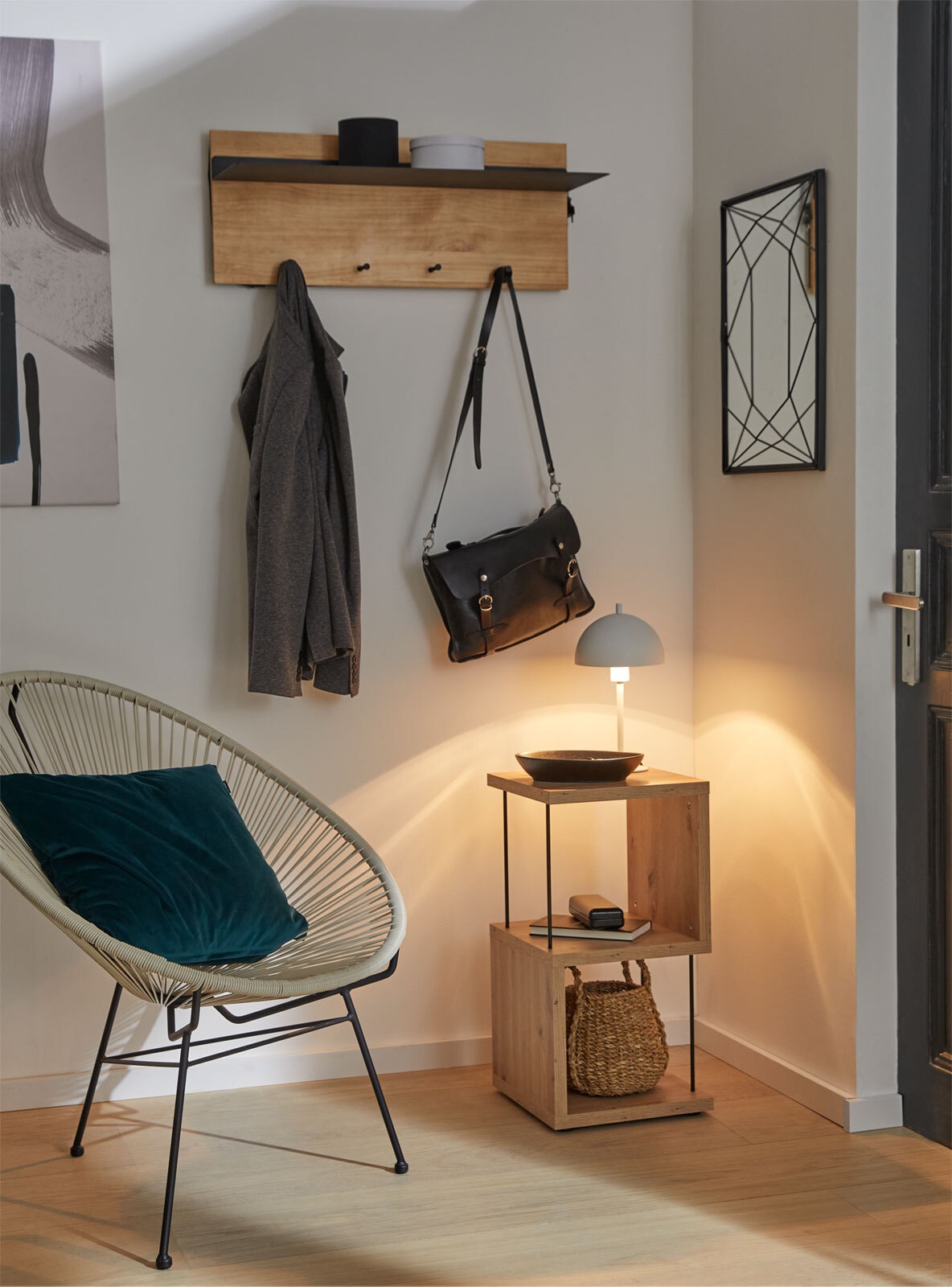 Regal STEVEN 33 x 65 cm Eiche massiv