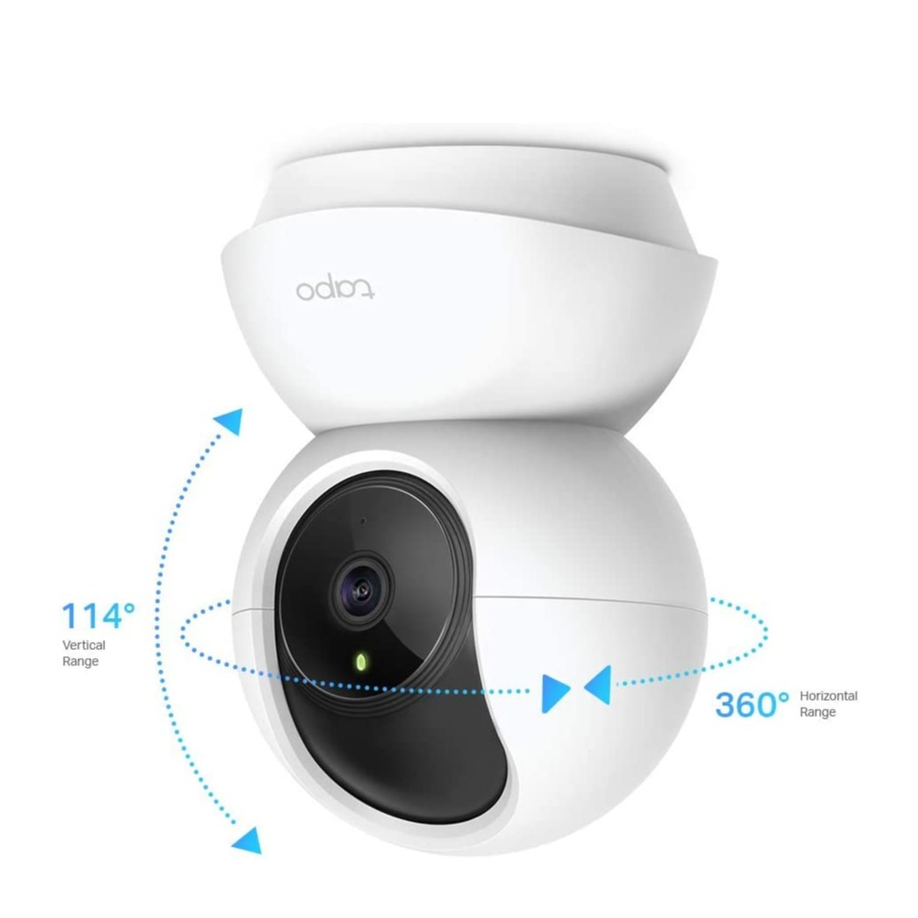 Tapo C200 Home Security WiFi Kamera 2K (1920x1080p) Nachtsichtfunktion und Bewegungserkennung / Audio / Micro SD / (iOS/Android) - Weiss