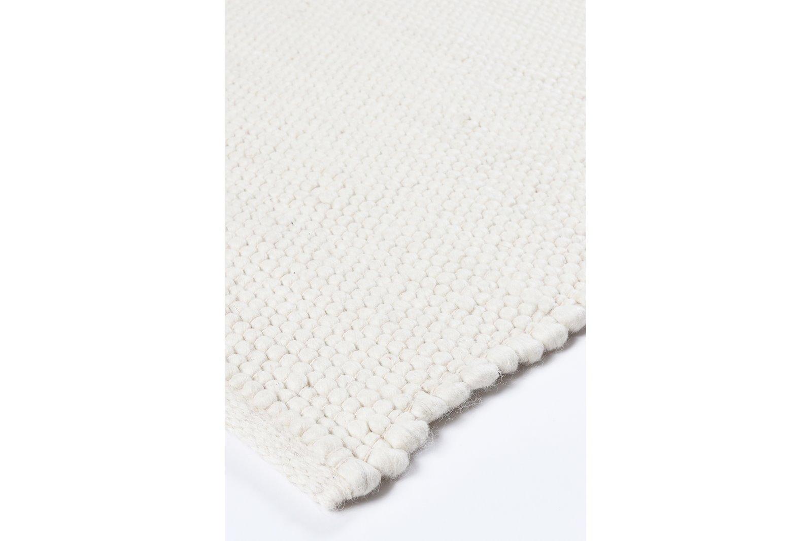 Gotland gulvteppe 160x230 Hvit 160x230cm vendbar ull