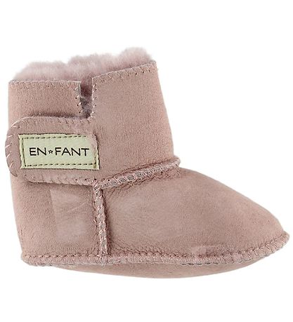 En Fant Lamm-Krabbelschuhe Mit Futter - Rosa