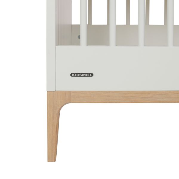 Kidsmill Modular 2 Ledikant - 60 x 120 cm - Mat Wit / Eiken