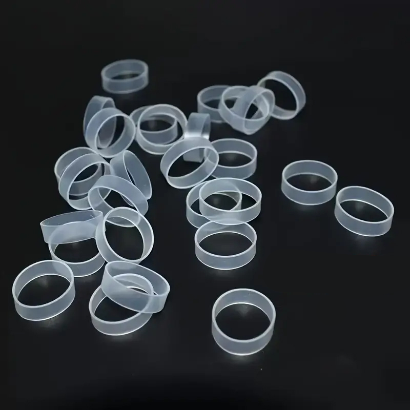 (50er Set) 15cm Wiederverwendbare Silikon Kabelbinder Kabel Organizer Kabel Bänder - Transparent