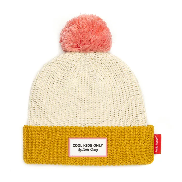 Hello Hossy Bonnet Colorblock Coton Bio | Blanc