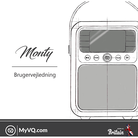 VQ Monty DAB+FM radio m. Bluetooth - træ