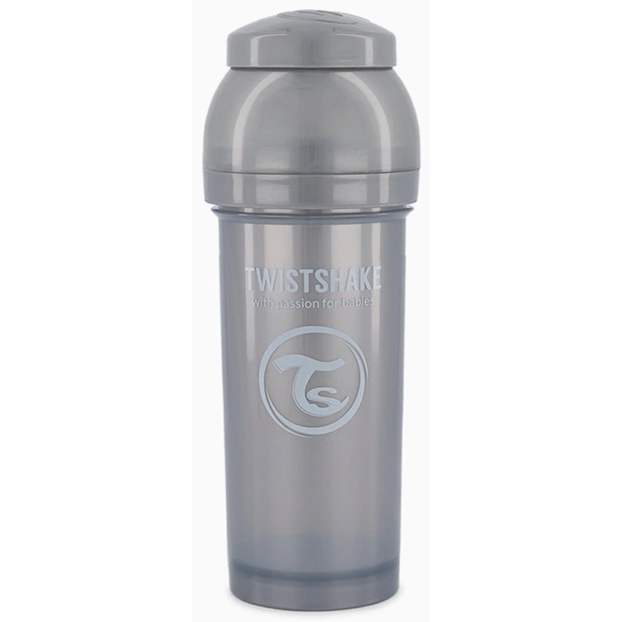 Twistshake Babyflasche Anti-Kolik ab 0 Monate 260 ml, Pearl Grey