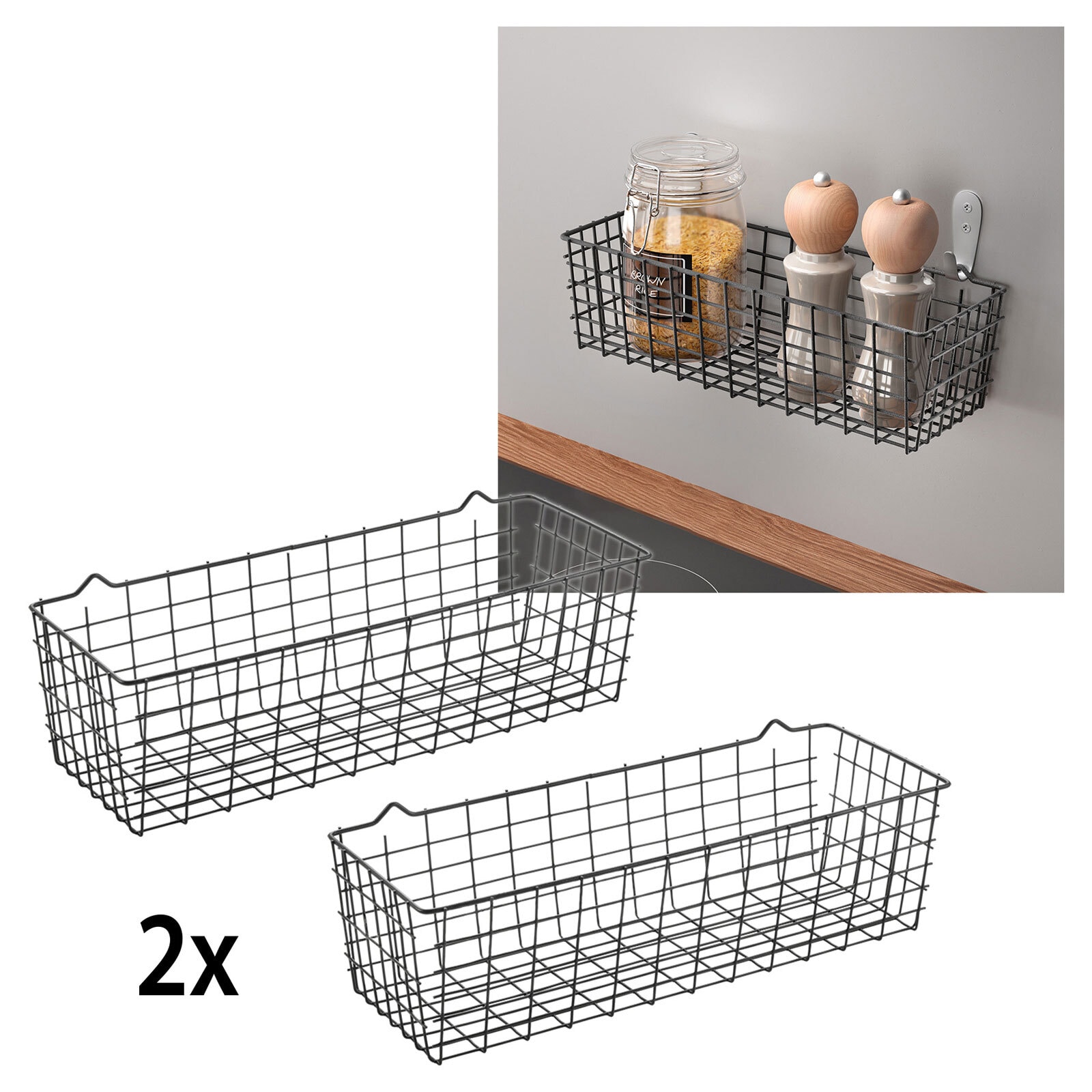 metaltex Allzweckkorb KOALA 2er Set schwarz