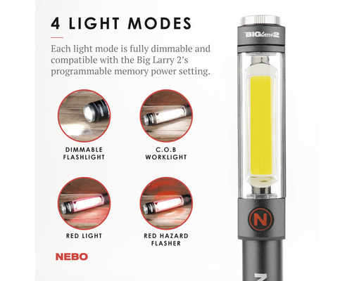 NEBO Big Larry Aluminium LED Zaklamp