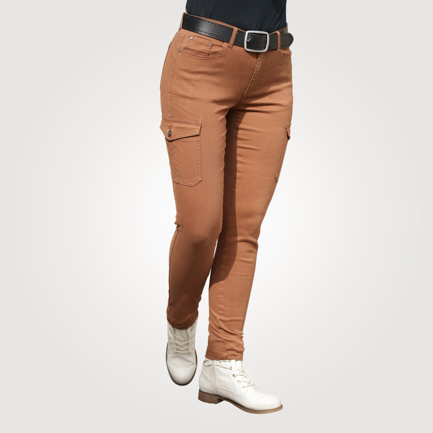 Twill-Cargohose für Damen