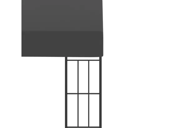 Belvédère mural 3x3 m Anthracite Tissu