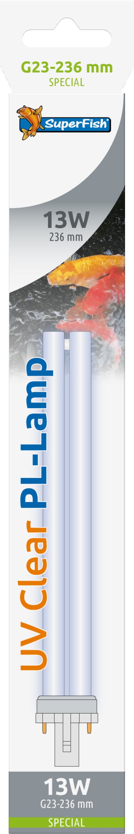 Superfish aquarium verlichting UV lamp 13 W 4 x 2,5 x 23,6 cm