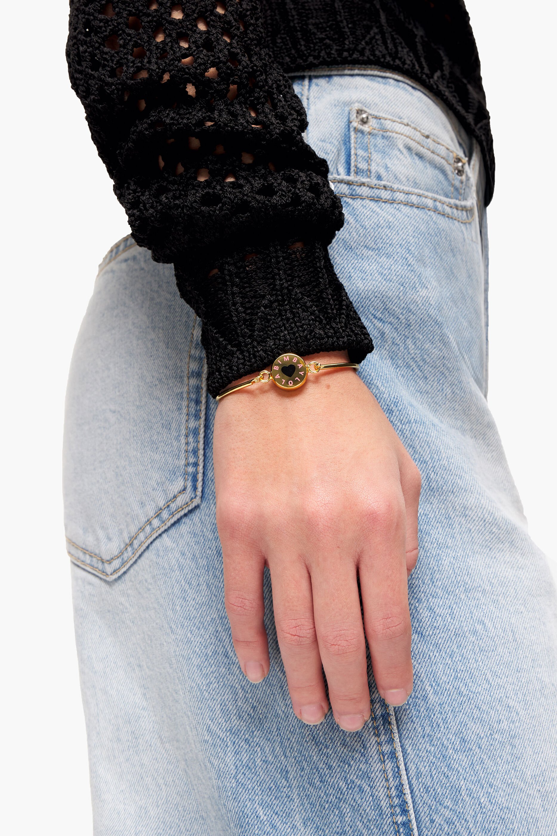 Pulseira de metal dourado