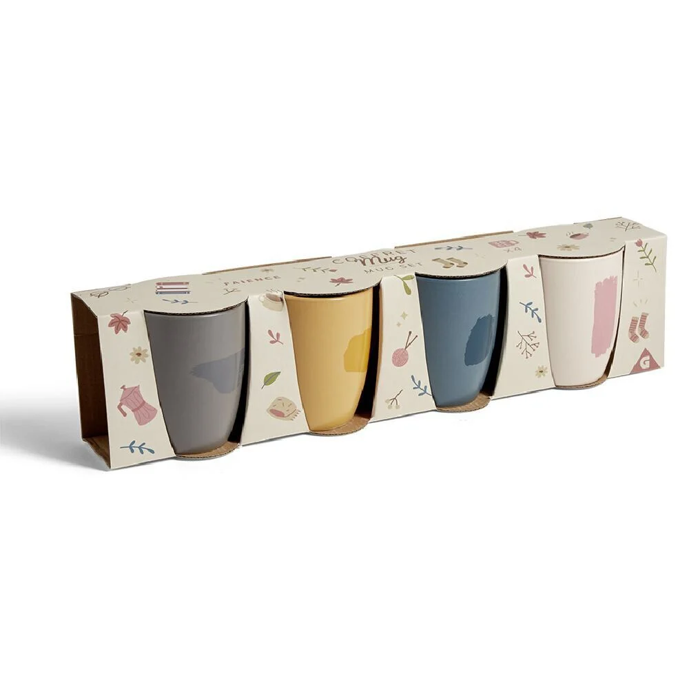 Coffret 4 mug faïence 35cl