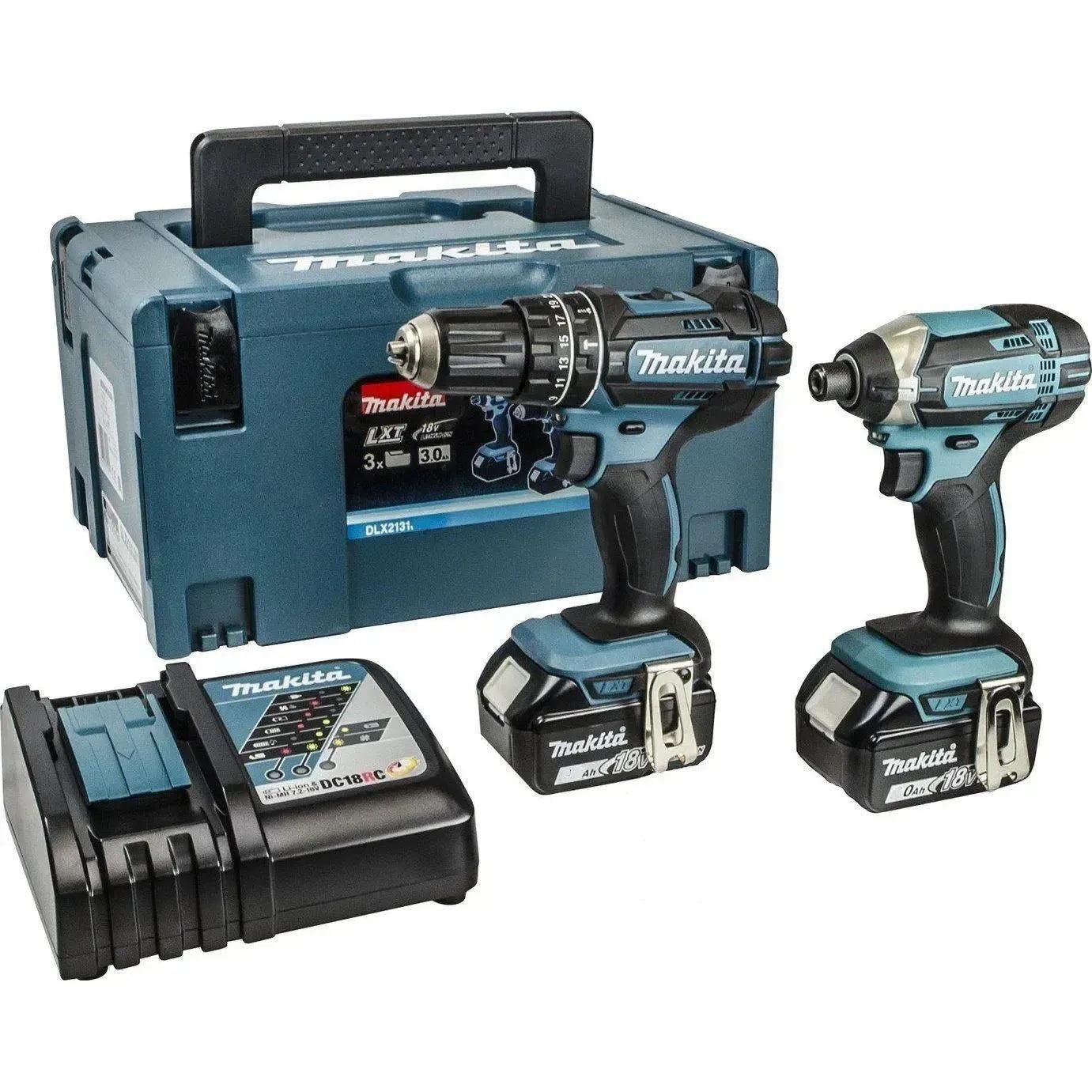 Makita DLX2131TJ Accu Combiset 2-delig (DHP482   DTD152) 18V 5.0Ah in Mbox