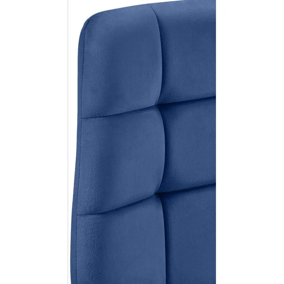 CLP Eetkamerstoel Antibes zwart Frame - Fluweel - blauw