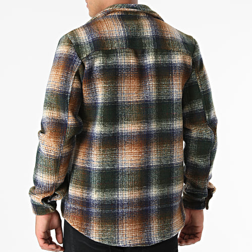 Surchemise UY694 Vert Marron Bleu