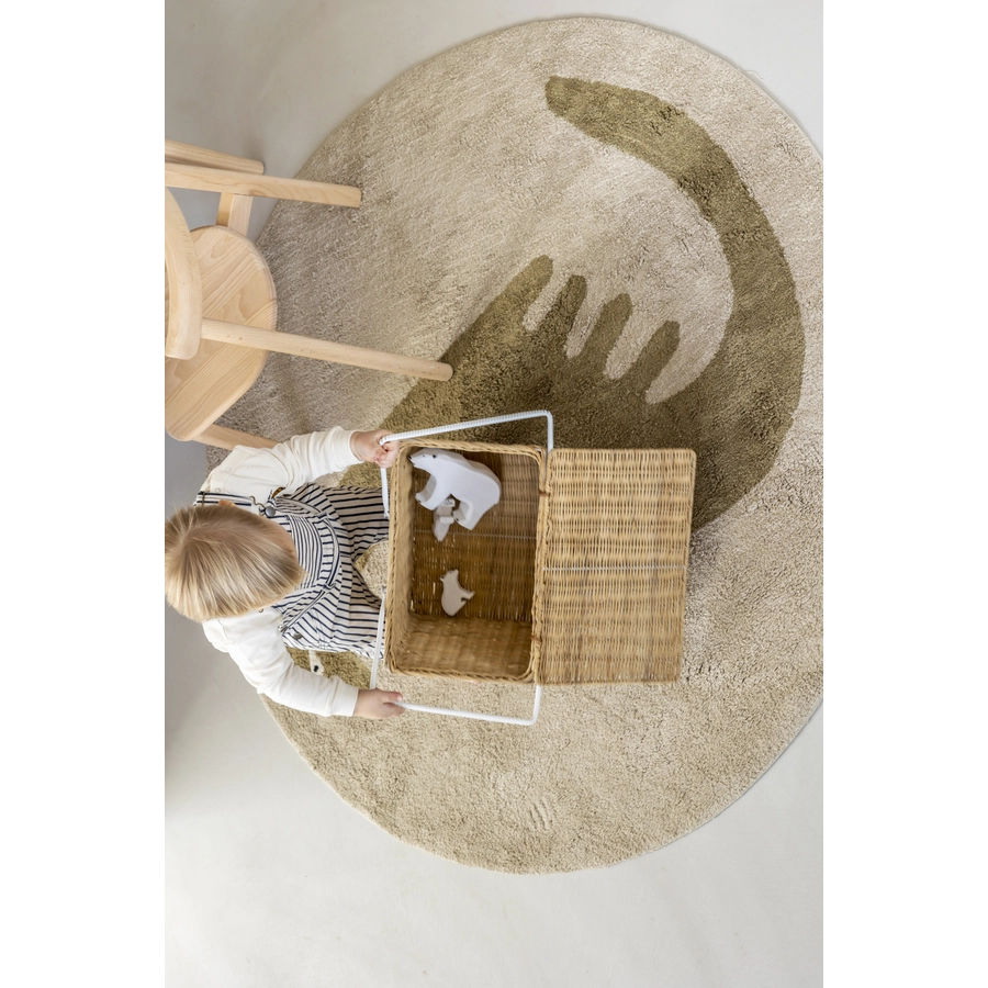 Tapis Petit Kinderteppich Dex beige green Ø 130 cm