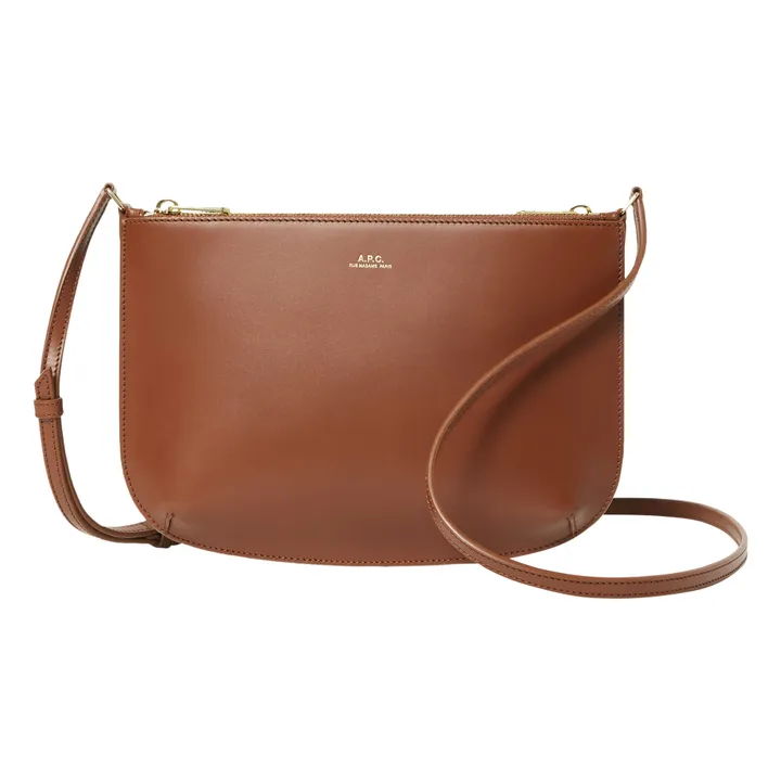A.P.C. Sac Sarah Cuir Lisse | Noisette