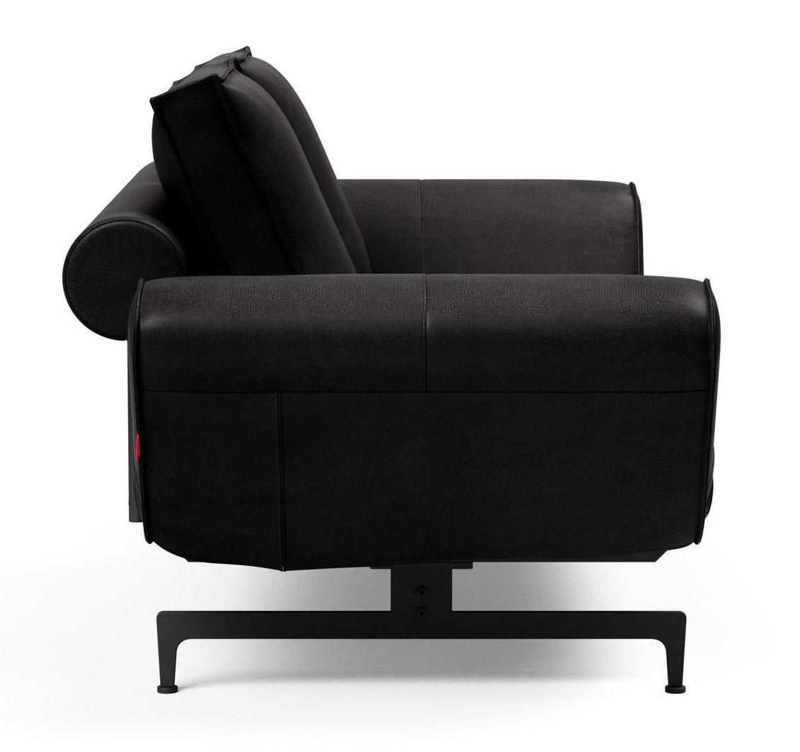 INNOVATION LIVING Schlafsofa LISALA Lederlook Faunal schwarz