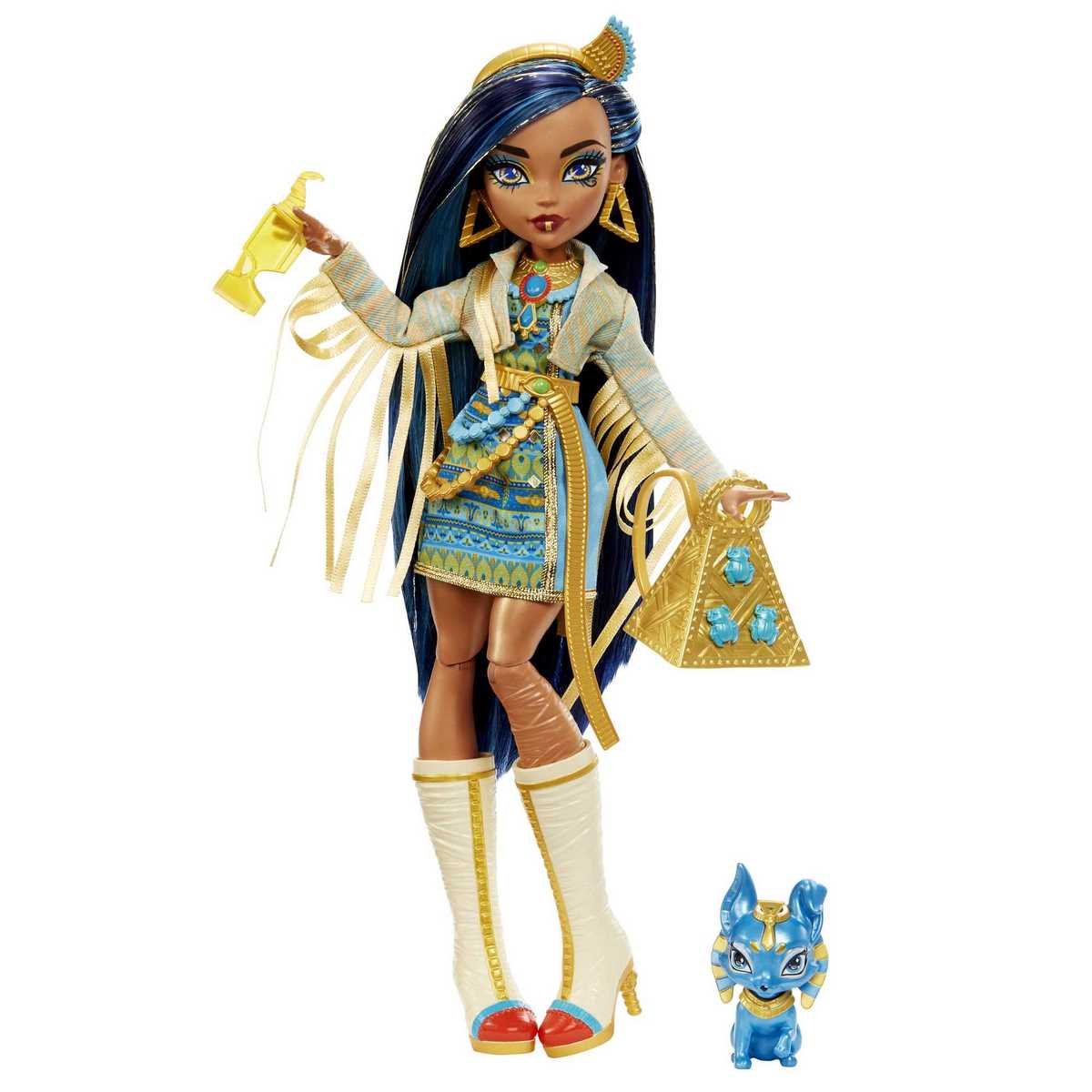Monster High - Poupée Mannequin Clea de NIle avec son animal Toutankhamon